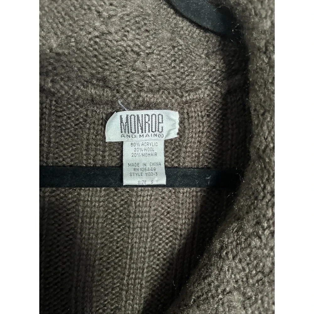 Monroe & Maine Ladies Duster Long Cardigan Size S Acrylic/Wool/Mohair Unusual